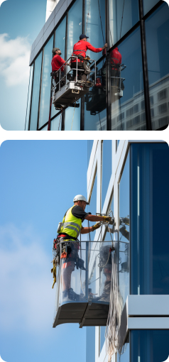 Internal & External High Rise Facade Cleaning